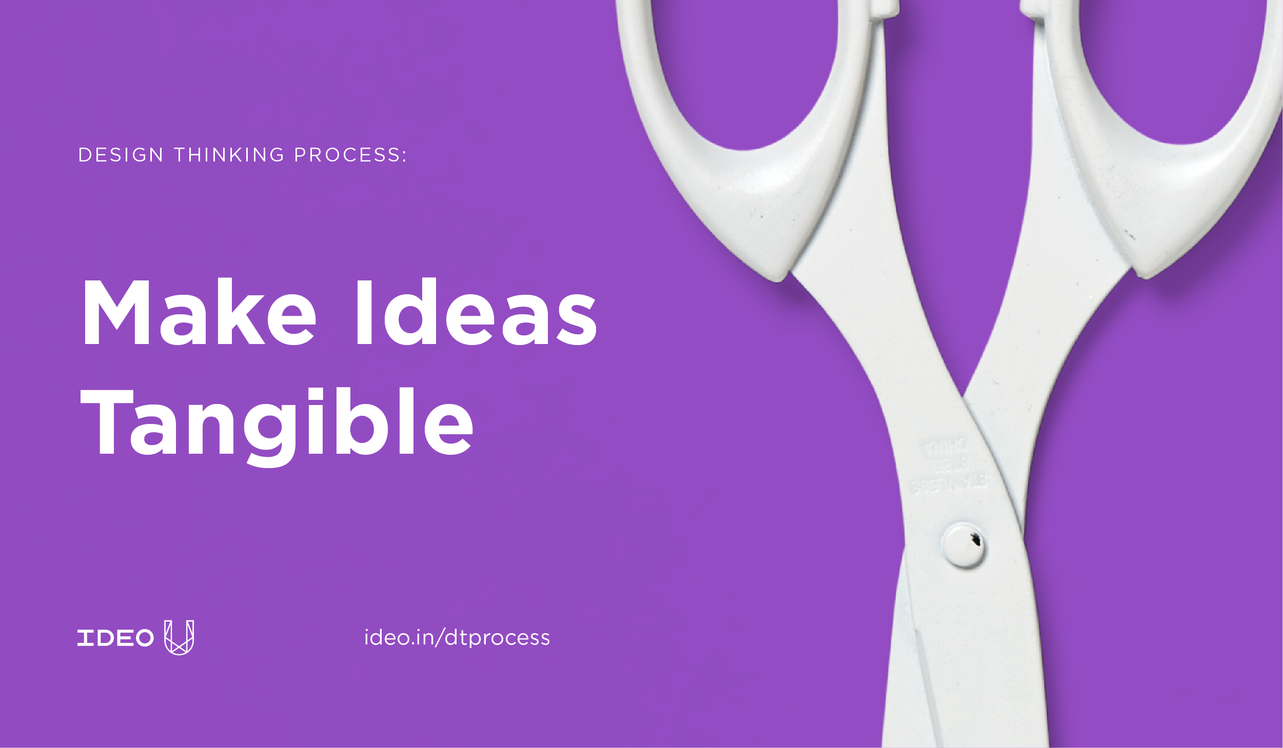 A pair of scissors set against a purple background.