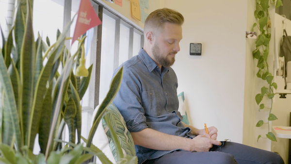 Man using a mobile phone